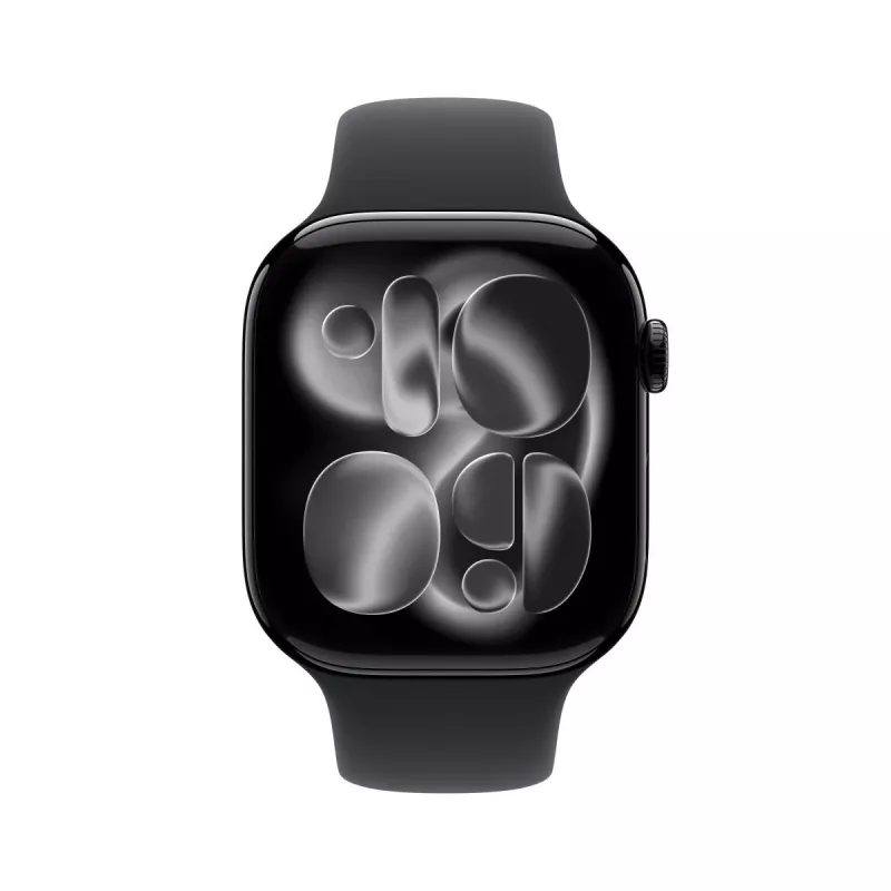 APPLE Watch Series 11 GPS 46mm Jet Black Aluminium Case ar Black Sport S/M siksniņu