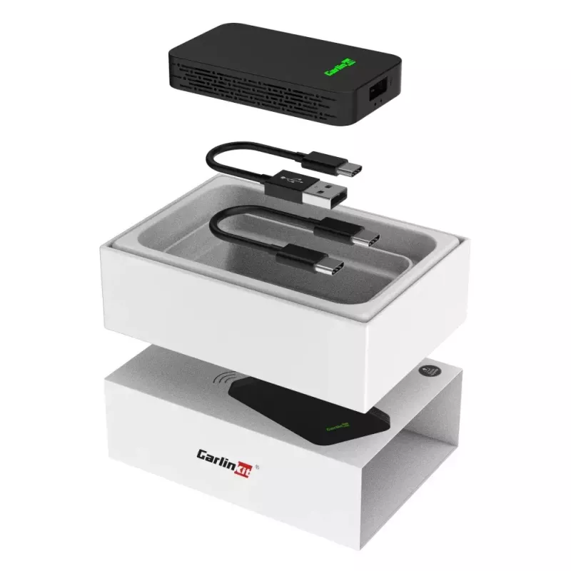 Auto multivides uztvērējs Carlinkit CPC200-2AIR Melns Wi‑Fi 5 GHz / 2.4 GHz, Bluetooth 4.1, USB‑C