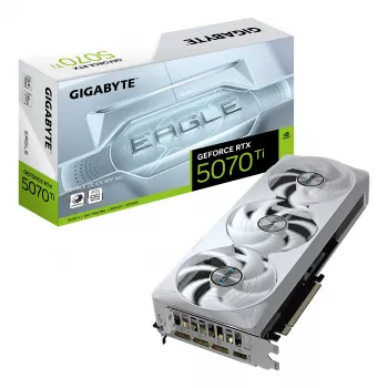 GIGABYTE GeForce RTX 5070 Ti EAGLE OC ICE SFF 16G grafikas karte - 16GB GDDR7, 256bit, PCI-E 5.0, 2542 MHz kodola frekvence, 3 x DP 2.1a, 1 x HDMI 2.1b, NVIDIA DLSS 4, GV-N507TEAGLEOC ICE-16GD