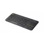 LOGITECH bezvadu skārienklaviatūra K400 Plus - Melna - Qwerty Uk