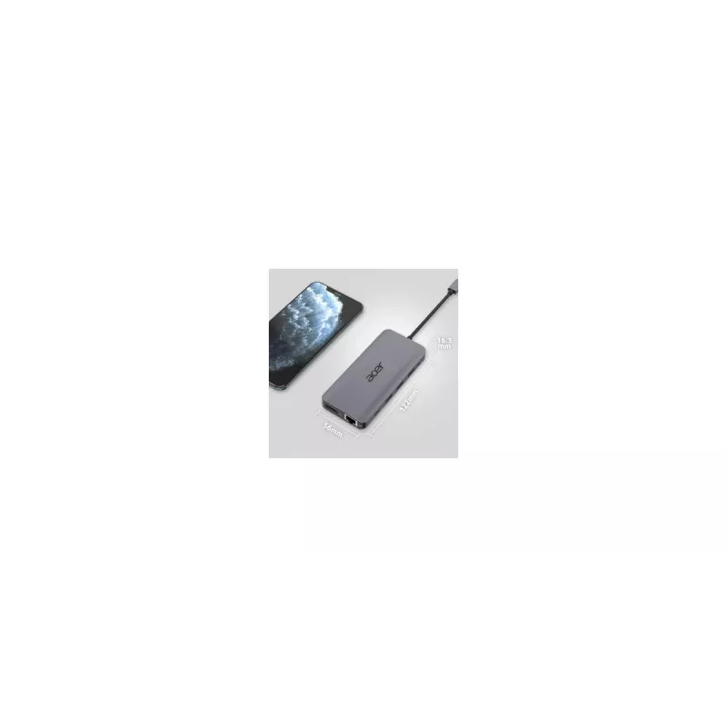 ACER 12in1 Type C Dongle Sudraba