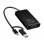 j5create JVA11-N 4K HDMI™ uztveršanas adapteris, melns, USB 3.2 Gen 1 (3.1 Gen 1), 3840 x 2160 pikseļi, alumīnijs, 0,19 m, Taivāna