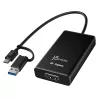 j5create JVA11-N 4K HDMI™ uztveršanas adapteris, melns, USB 3.2 Gen 1 (3.1 Gen 1), 3840 x 2160 pikseļi, alumīnijs, 0,19 m, Taivāna
