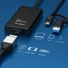 j5create JVA11-N 4K HDMI™ uztveršanas adapteris, melns, USB 3.2 Gen 1 (3.1 Gen 1), 3840 x 2160 pikseļi, alumīnijs, 0,19 m, Taivāna