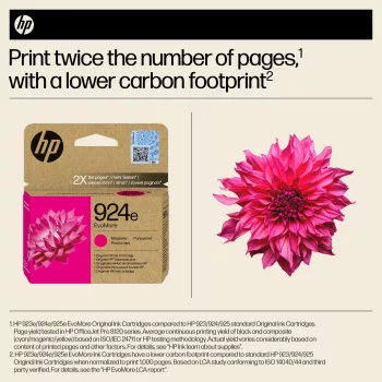 HP 924e EvoMore Magenta oriģinālā tintes kasetne