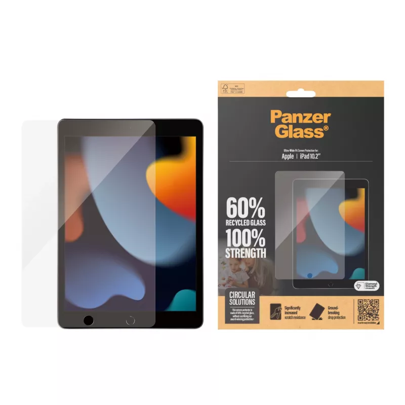 PanzerGlass ® Ekrāna aizsargs iPad 10.2'' (2019-2021) | Ultra-Wide Fit