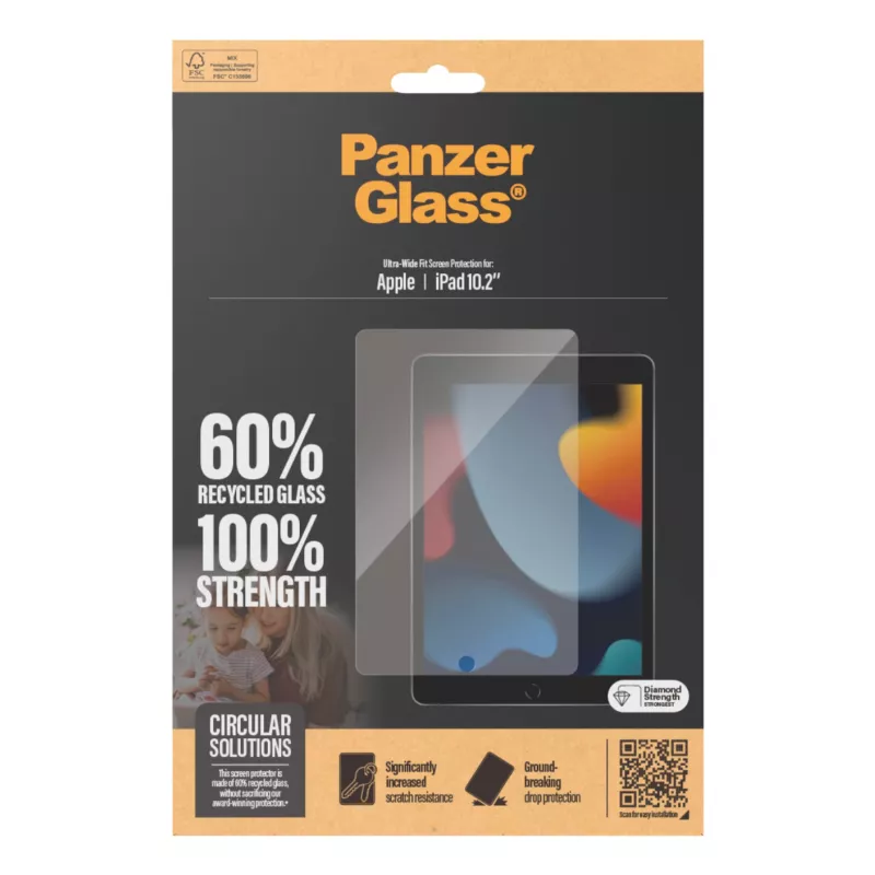 PanzerGlass ® Ekrāna aizsargs iPad 10.2'' (2019-2021) | Ultra-Wide Fit