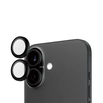 PanzerGlass® Hoops® kameras lēcas aizsargs melns iPhone 16 | 16 Plus