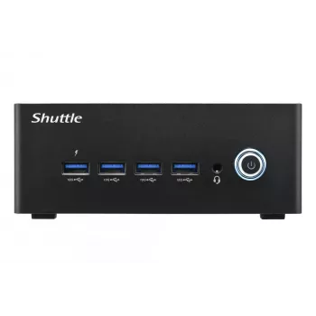Shuttle Nano PC NT10H5, Intel Core Ultra 5 125H, Intel Arc grafika, 2xHDMI, 2xUSB 4.0 (DP), 2x2.5Gbit LAN, iekļauts VESA 24/7 pastāvīgai darbībai