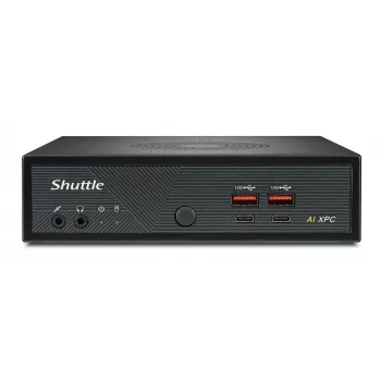 Shuttle Slim AI PC DN11H5 Intel Core Ultra 5 125H, Intel Arc grafika, 2xHDMI, 2x DP, 4x 2.5Gbit LAN, VESA, 24/7 nepārtraukta darbība