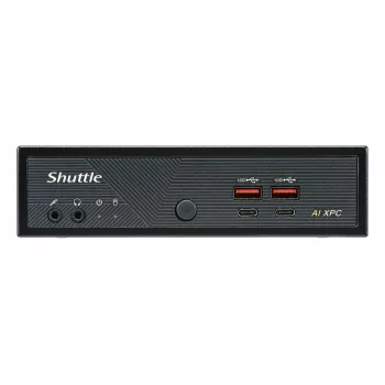 Shuttle Slim AI PC DN11H5 Intel Core Ultra 5 125H, Intel Arc grafika, 2xHDMI, 2x DP, 4x 2.5Gbit LAN, VESA, 24/7 nepārtraukta darbība