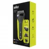 Braun Series 3 Shave&Style 300BT elektriskais skuveklis, skuveklis vīriešiem, melns/Volt zaļš