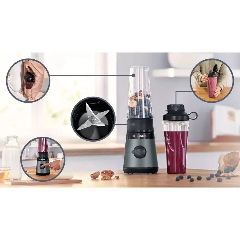 Bosch VitaPower MMB2111S blenderis 0,6 l galda blenderis 450 W sudraba