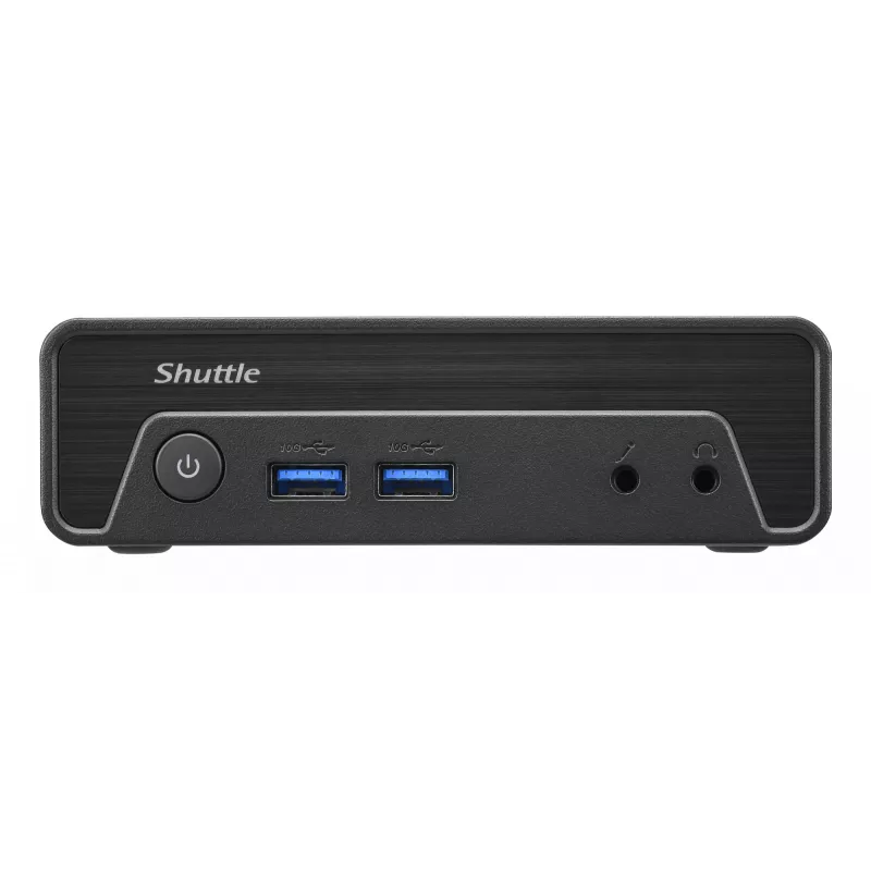 Shuttle Nano PC NE10N, Intel N 100, 1x HDMI, 1x DP, 6x USB, 1x LAN, bez ventilatora, 24/7 nepārtraukta darbība, iekļauts VESA