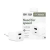 PanzerGlass empower™ by ® Turbo 35W Charger incl. USB-C + USB-A | EU Plug | Silver balta