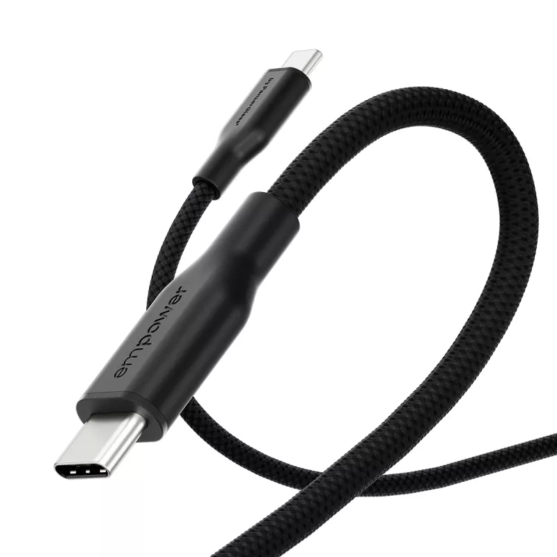 PanzerGlass empower™ by ® Racing 60W USB-C uz USB-C kabelis | USB 2.0 | 1,2M | Kosmosa melns