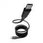 PanzerGlass empower™ by ® Magnetic 240W USB-C uz USB-C kabelis | USB 2.0 | 1,5M | Space Melns