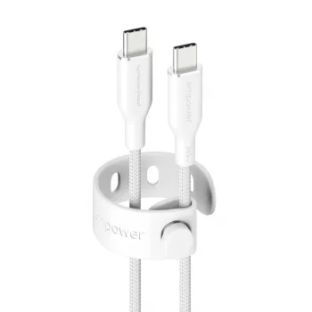 PanzerGlass empower™ by ® Racing 240W USB-C–USB-C kabelis | USB 2.0 | 1,2 m | sudrabbalts