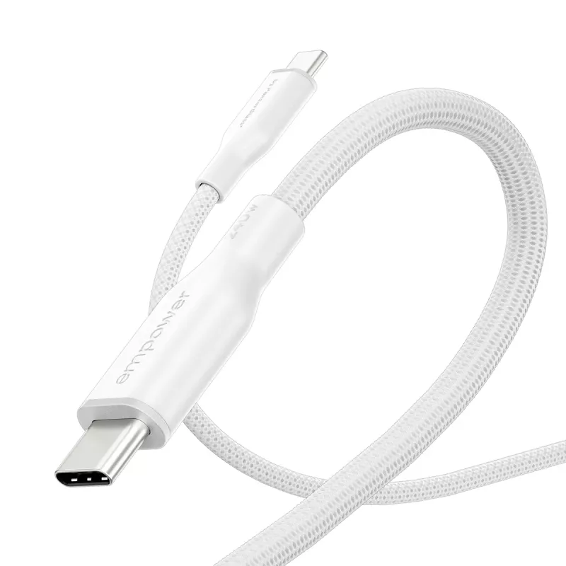 PanzerGlass empower™ by ® Racing 240W USB-C–USB-C kabelis | USB 2.0 | 1,2 m | sudrabbalts