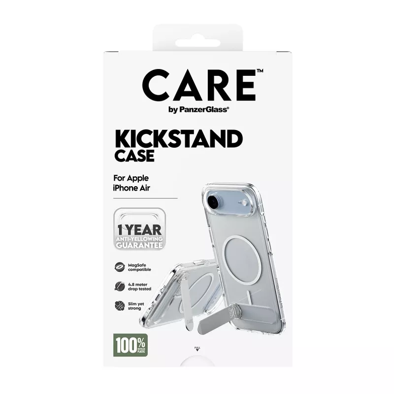 PanzerGlass CARE™ by ® maciņš caurspīdīgs ar statīvu un MagSafe iPhone Air