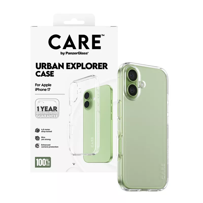 PanzerGlass CARE™ by ® Urban Explorer maciņš caurspīdīgs iPhone 17