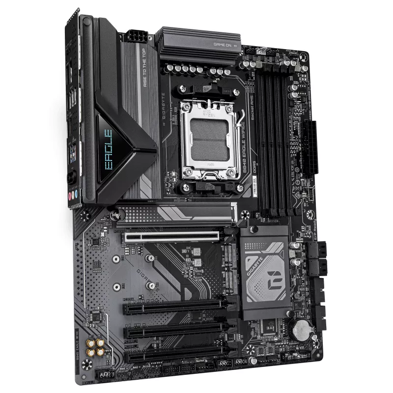 GIGABYTE B840 EAGLE WIFI6E mātesplate - AMD Ryzen 9000 CPU, 8+2+2 fāžu VRM, līdz 8200MHz DDR5(O.C.), 2xPCIe 4.0 + 1xPCIe 3.0 M.2, Wi-Fi 6E, 2.5GbE LAN, USB 3.2 Gen 2