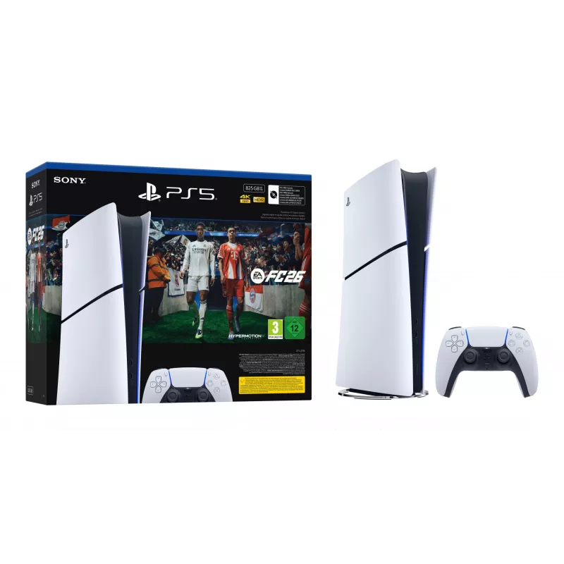 Sony PlayStation 5 Digital + EA Sports FC 26 komplekts 825 GB Wi-Fi melns, balts