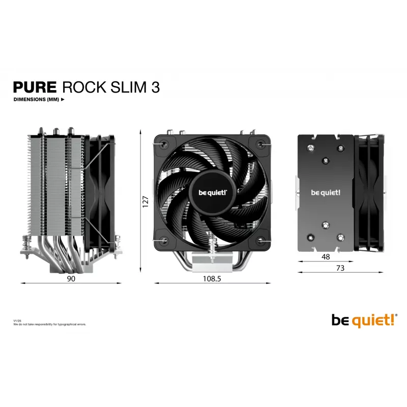 be quiet Pure Rock plāns 3 Procesora gaisa dzesētājs 10 cm Sudraba 1 gab.