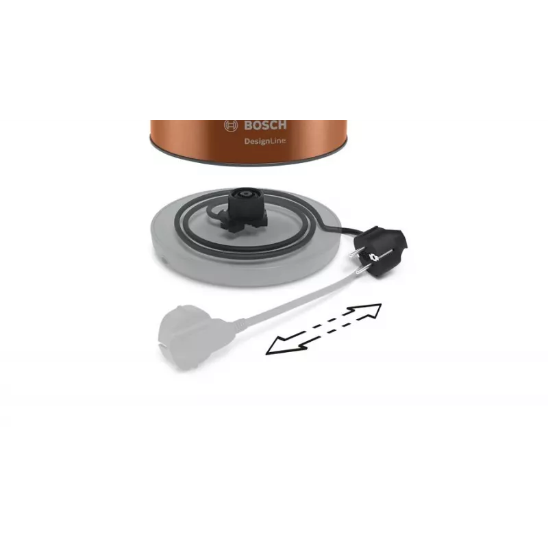 Bosch TWK4P439 elektriskā tējkanna 1,7 L 2400 W Melna, Zeltaina