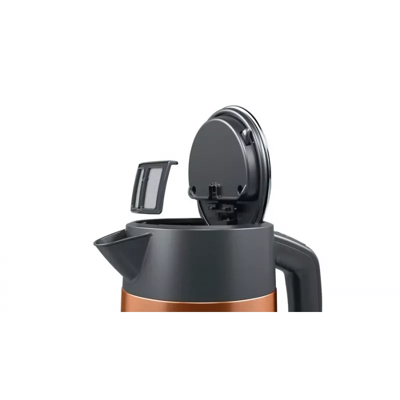 Bosch TWK4P439 elektriskā tējkanna 1,7 L 2400 W Melna, Zeltaina