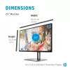 HP Z25xs G3 datora monitors 63,5 cm (25 colli) 2560 x 1440 pikseļi Quad HD Melns