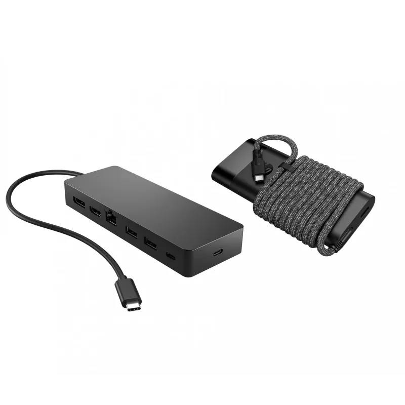 USB-C centrmezgls un klēpjdatora lādētājs HP 9H0H9AA#ABB Kompakts dizains Daudzpusīga savienojamība