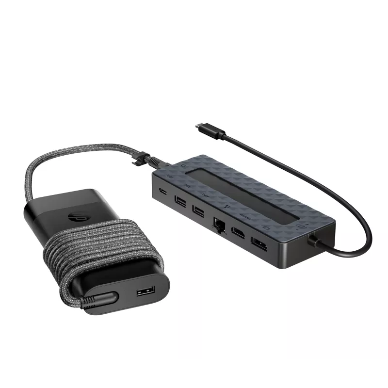 USB-C centrmezgls un klēpjdatora lādētājs HP 9H0H9AA#ABB Kompakts dizains Daudzpusīga savienojamība
