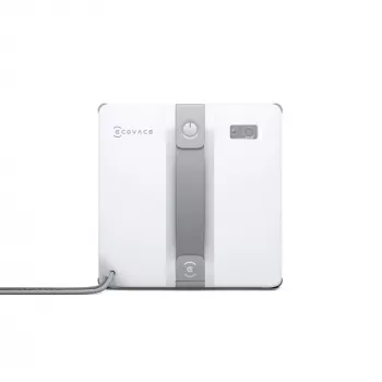 Logu tīrītājs Ecovacs WINBOT MINI — piesūkšanās, akumulators Li‑Ion, min logs 22×25 cm, 1.3 kg, 215×215×55 mm, pelēks/balts