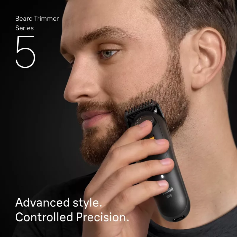 Braun BeardTrimmer 5 BT5560 bārdas trimmeris, akumulators, 40, 2 cm, slapjš/sauss, melns