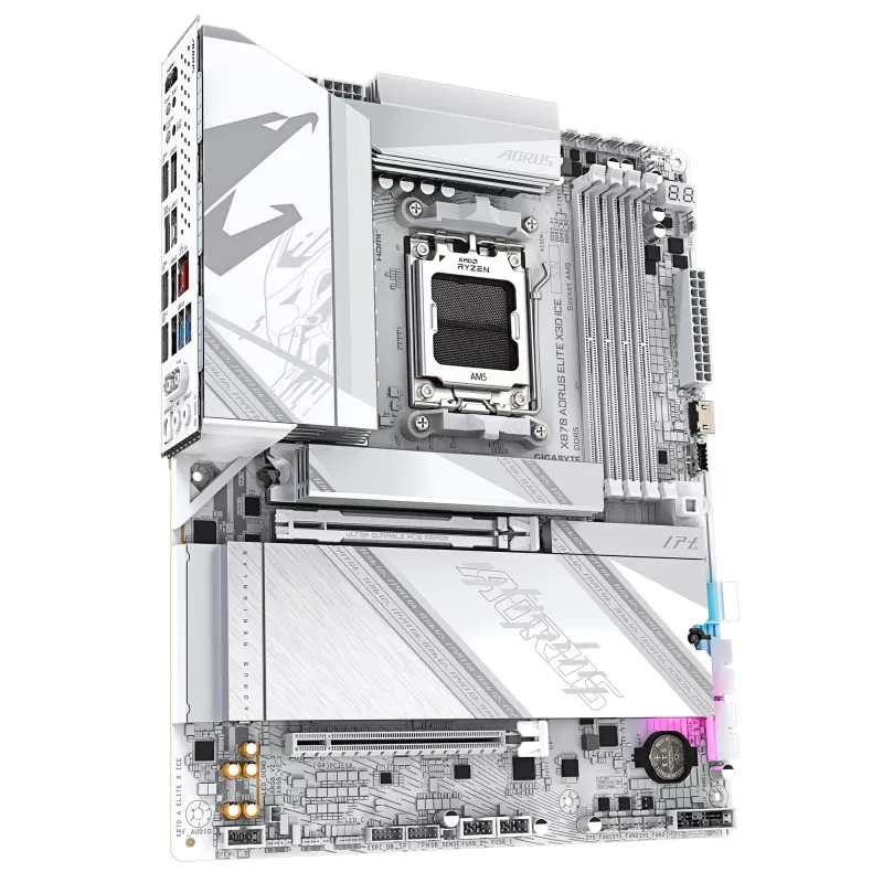 Mātesplate GIGABYTE X870 AORUS ELITE X3D ICE, AMD X870, Socket AM5, ATX