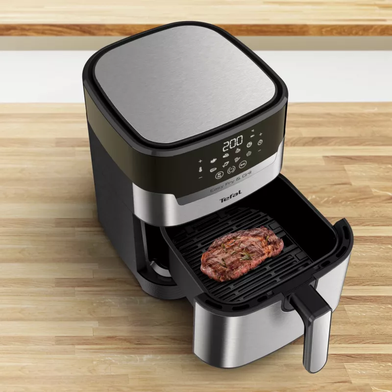 Tefal Easy Fry & Grill EY505D Viena 4,2 L Brīvstāvoša 1550 W Karstā gaisa fritieris Nerūsējošais tērauds