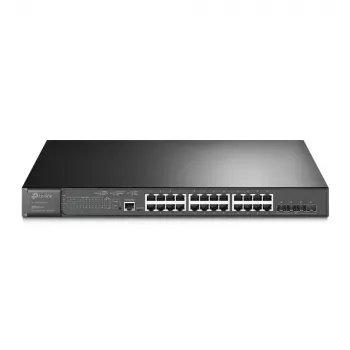 TP-Link Omada 24 portu Gigabitu un 4 portu 10GE SFP+ L2+ pārvaldāms slēdzis ar 24 portu PoE+