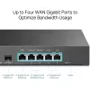 TP-Link SafeStream Gigabit Multi-WAN VPN maršrutētājs, Ethernet WAN, Gigabit Ethernet, Melns