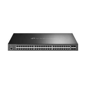 TP-Link Omada 48 portu Gigabitu un 4 portu 10GE SFP+ L2+ pārvaldāms slēdzis ar 48 portu PoE+