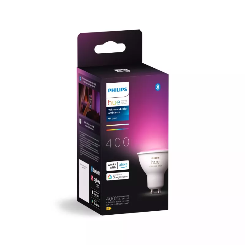 Philips Hue White and colour ambience GU10 – viedais prožektors