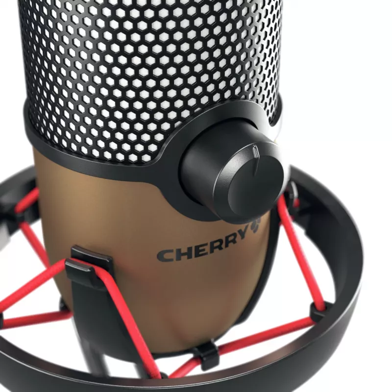 CHERRY UM 9.0 PRO RGB Melns, Copper galda mikrofons