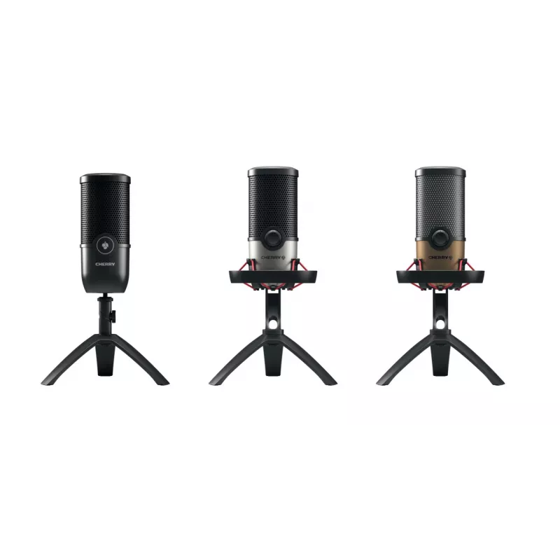 CHERRY UM 9.0 PRO RGB Melns, Copper galda mikrofons