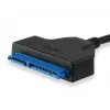 Equip USB Type C to SATA kabelis, melns, 6 Gbit/s, 50 mm, 150 mm, 500 mm, 50 g
