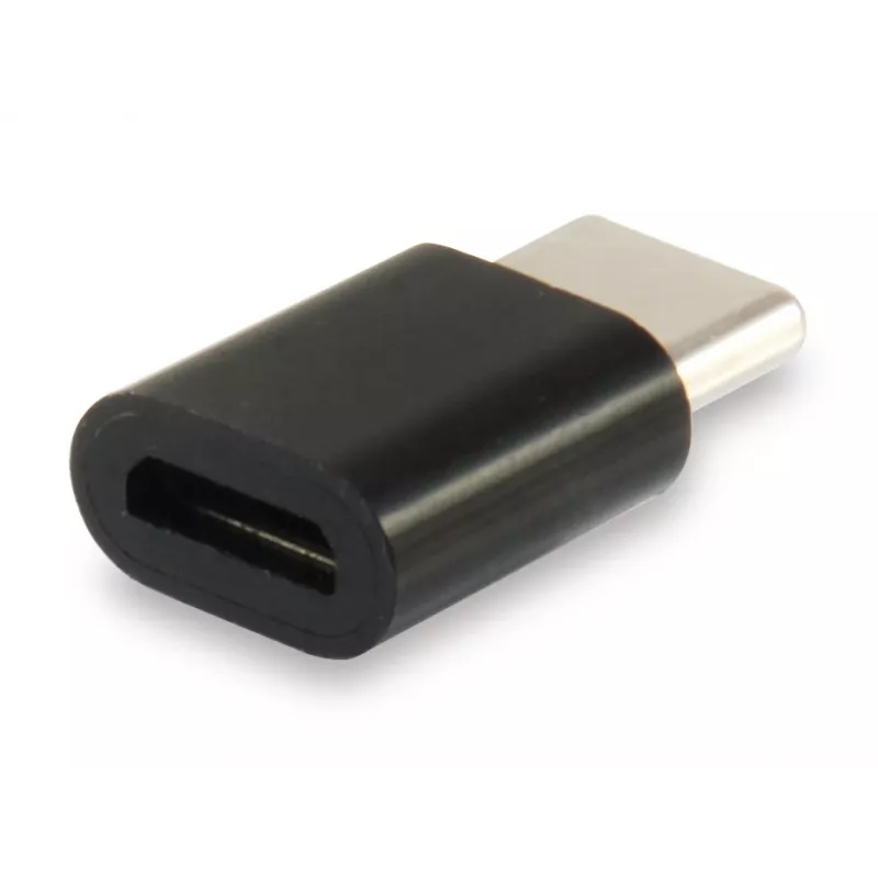 Equip USB Type C to Micro USB Adapter, USB C, Micro USB B, Melns
