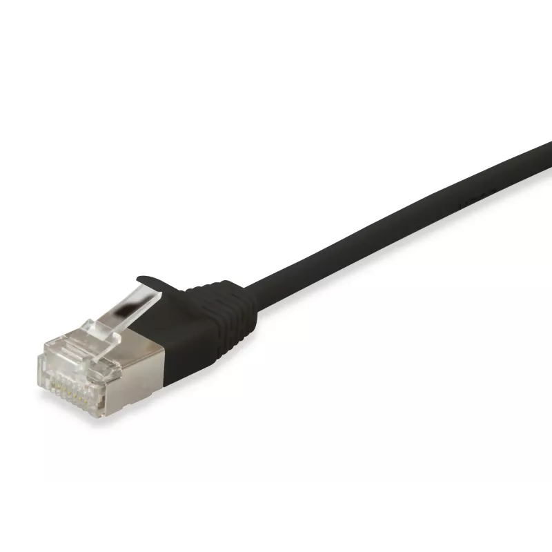 Equip Cat.6A F/FTP Slim Patch Cable, 2m, Melns