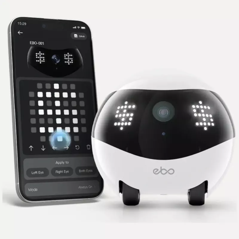 Uzraudzības robots Enabot EBO AIR 2 — mobilā mājas kamera, rozā