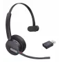 Yealink WH64 Hybrid Mono Teams austiņas, bezvadu, galvas saite, birojam/zvanu centram, Micro-USB, Bluetooth, melna