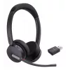 Yealink WH64 Hybrid Dual Teams bezvadu austiņas ar galvas saiti, birojam/zvanu centram, Micro-USB, Bluetooth, melna