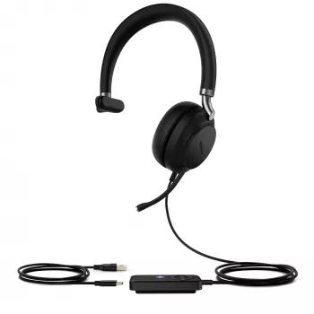 Yealink UH38 Mono Teams - bez akumulatora USB-A-USB vadu austiņas